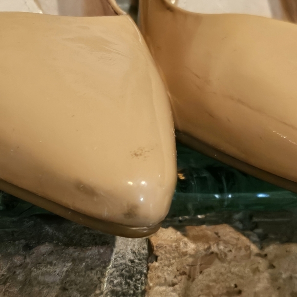 Michael Kors Beige Light Brown Patent Leather Heels Sz 8 - Picture 2 of 11